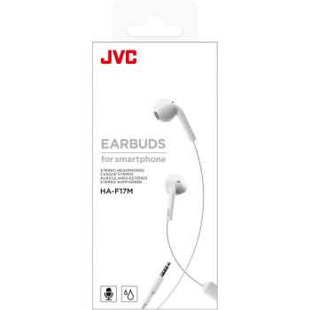 JVC HA-F17M Stereo-Kopfhörer mit Mikrofon und Fernbedienung - weiss