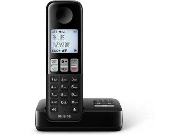 Philips Funktelefon - D2351B/38 Schnurloses Telefon mit AB - schwarz
