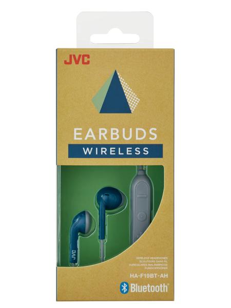 JVC Kabellose Retro Earbuds HA-F19BT-RB blau-grau